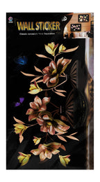 HYXF Assorted Flowers & Vase Print 9D Wall Stickers