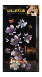 HYXF Assorted Flowers & Vase Print 9D Wall Stickers