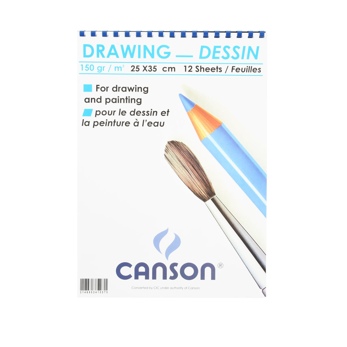 Canson Drawing Pad 25 × 35 cm – 12 Sheets, 150 g