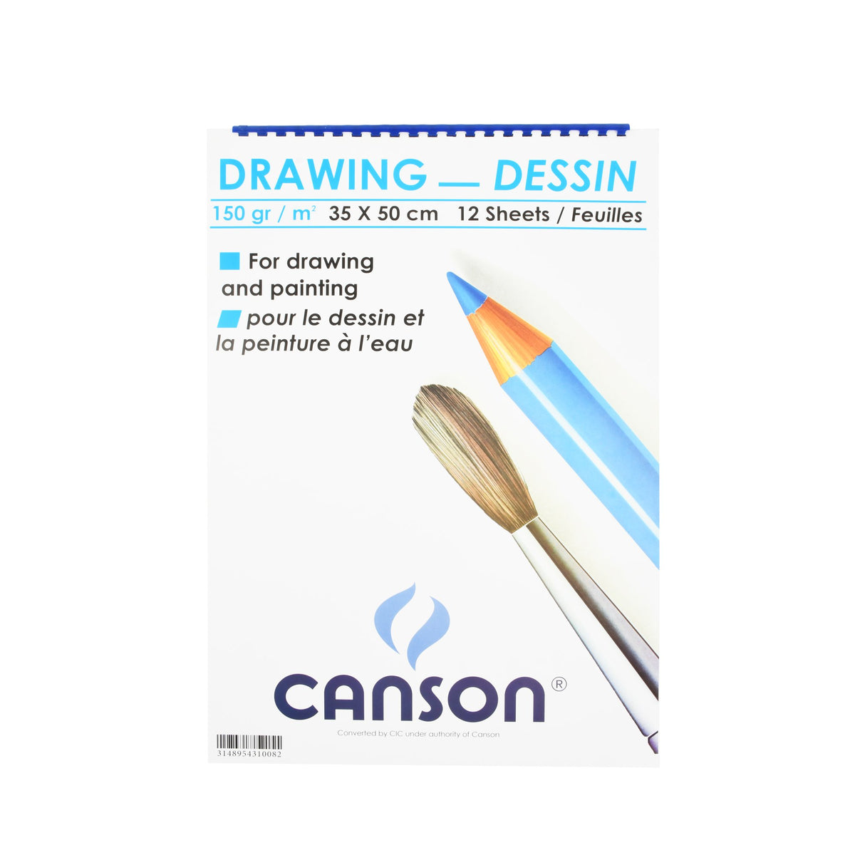 Canson Drawing Pad 35 × 50 cm – 12 Sheets, 150 g