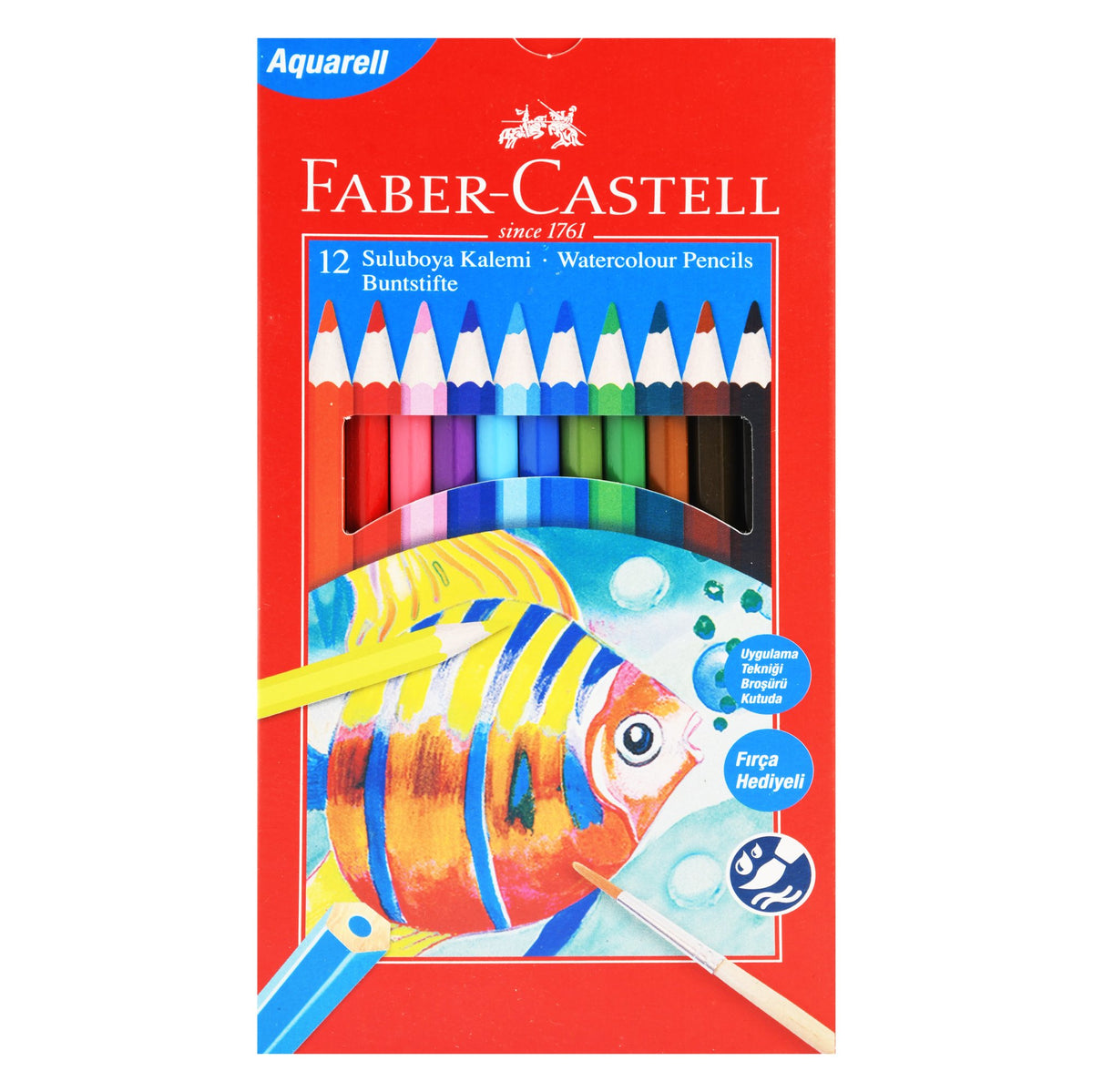 Faber-Castell Aquarell Watercolour Pencils – 12 Colours