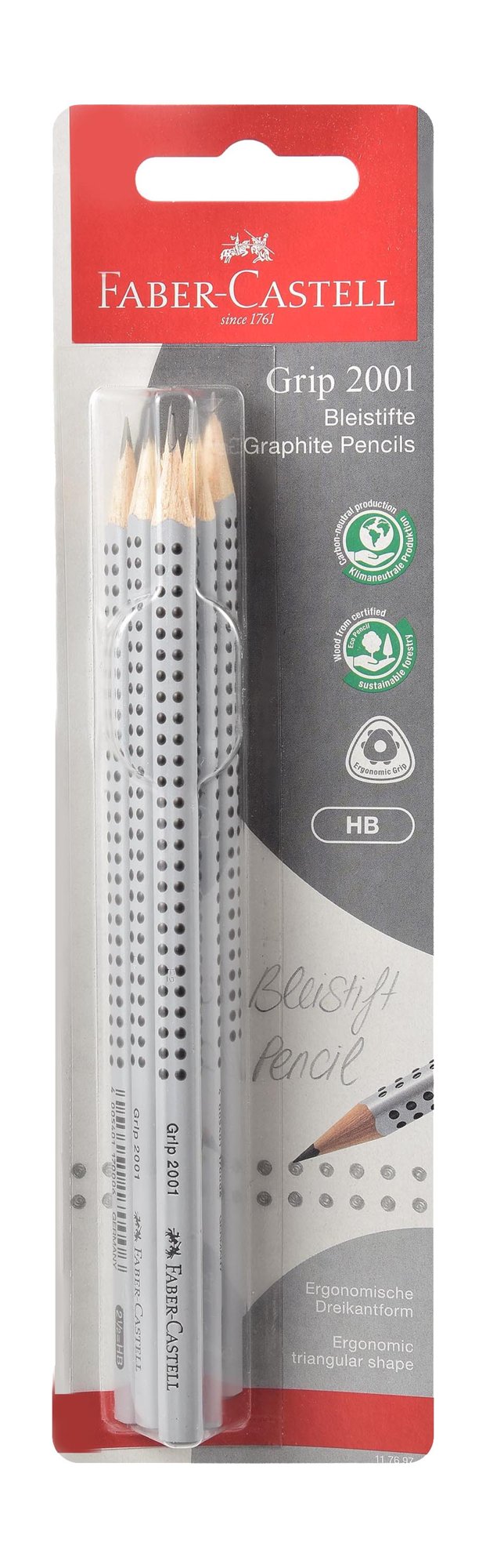 Faber-Castell Grip 2001 HB Graphite Pencils