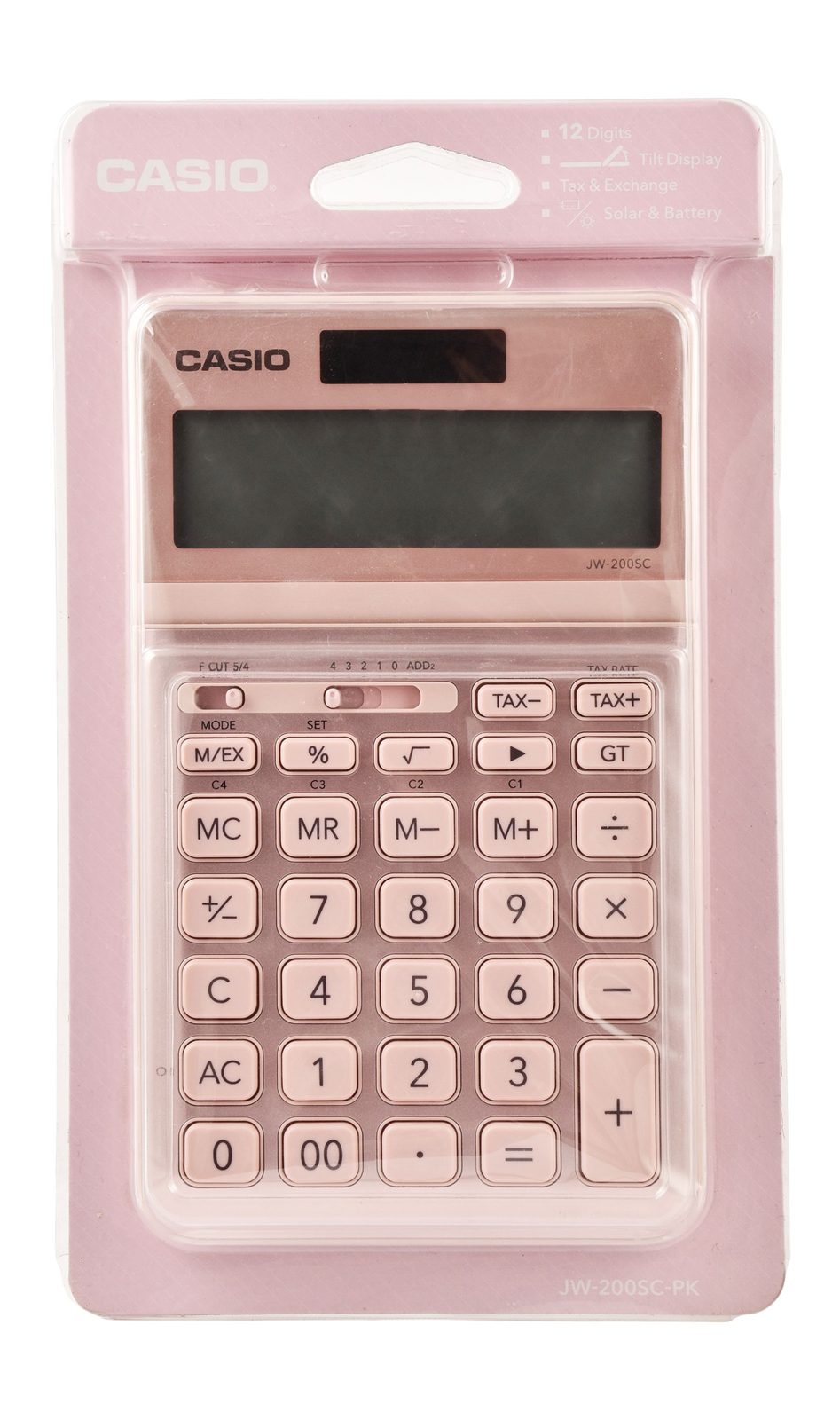 Casio JW-200SC Calculator – Pink