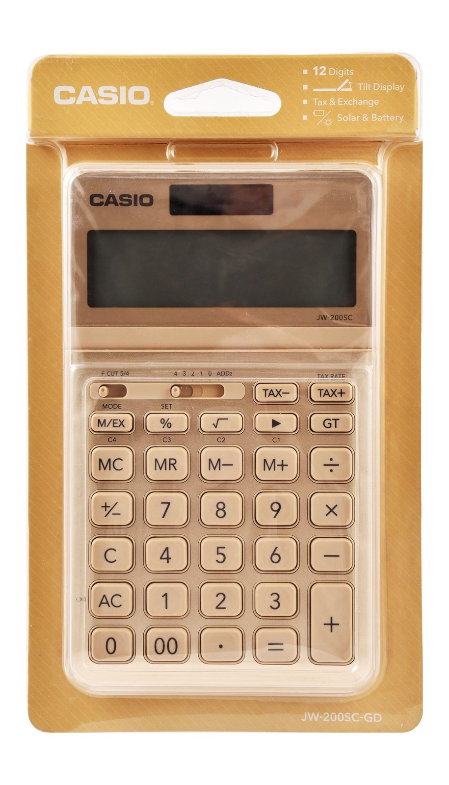 Casio JW-200SC Calculator – Gold