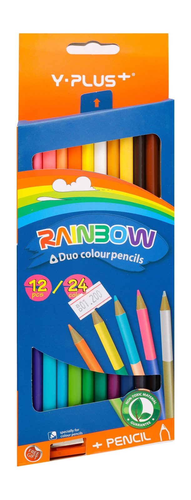 Y-Plus Dual-Ended Colored Pencils – 12 Pencils, 24 Colors