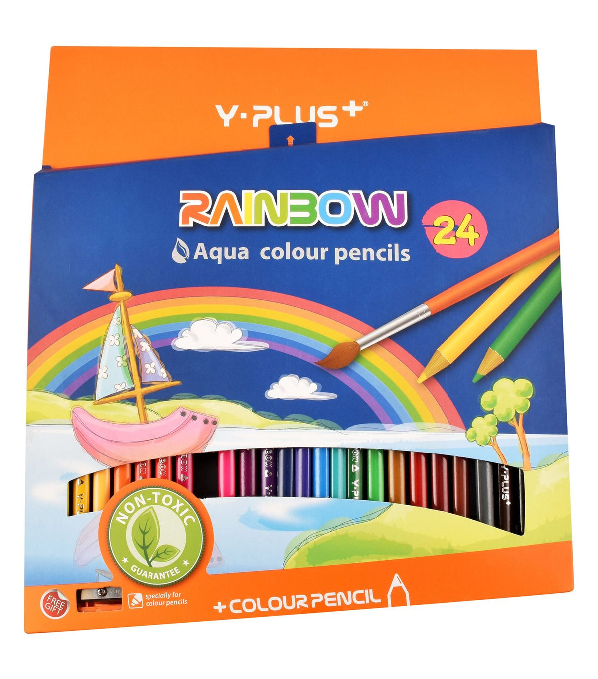 Y-Plus Watercolor Paint Box – 24 Colors + Brush