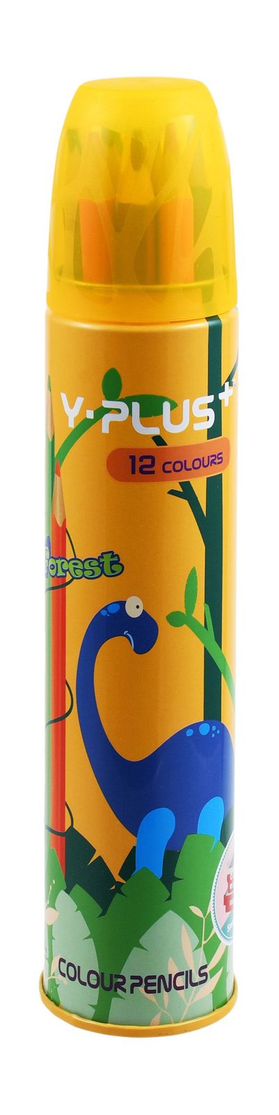 Y-Plus Wooden Colored Pencils in Metal Cup