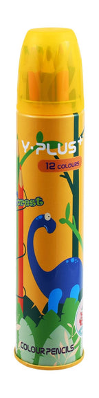 Y-Plus Wooden Colored Pencils in Metal Cup