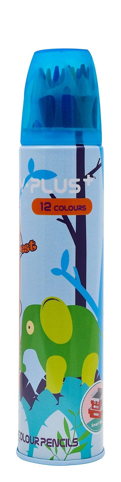 Y-Plus Wooden Colored Pencils in Metal Cup
