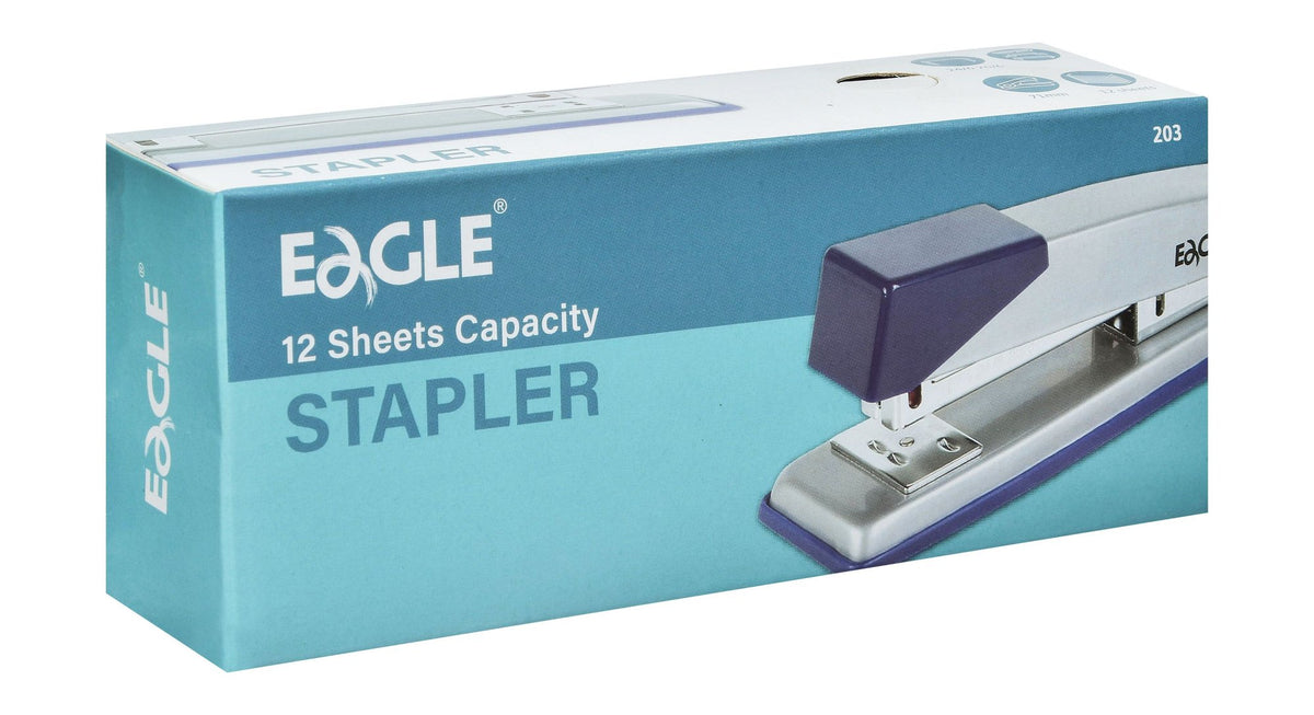 Eagle Silver & Blue Iron Stapler 203