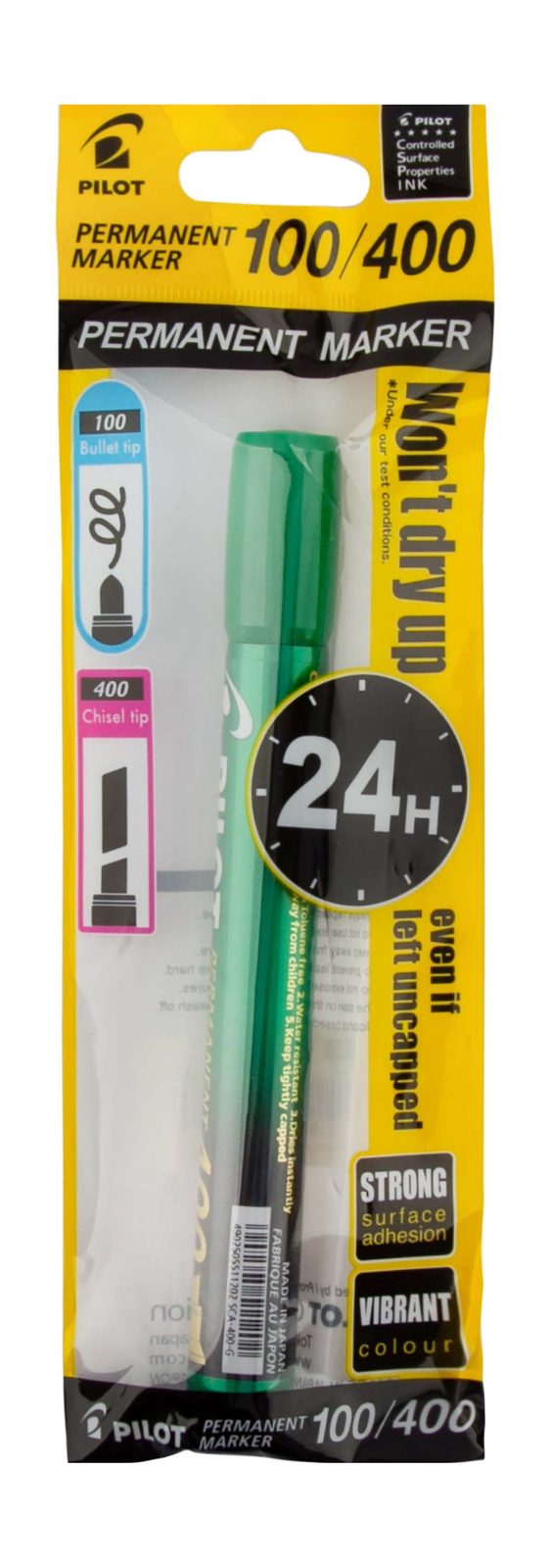 Pilot SCA-400 Permanent Marker Chisel Tip – Green