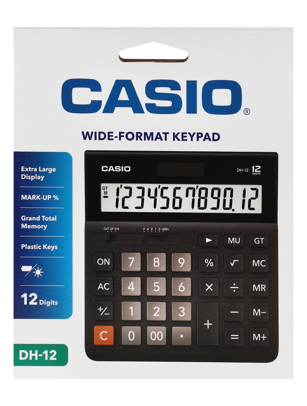 Casio Black DH-12 Electronic Calculator