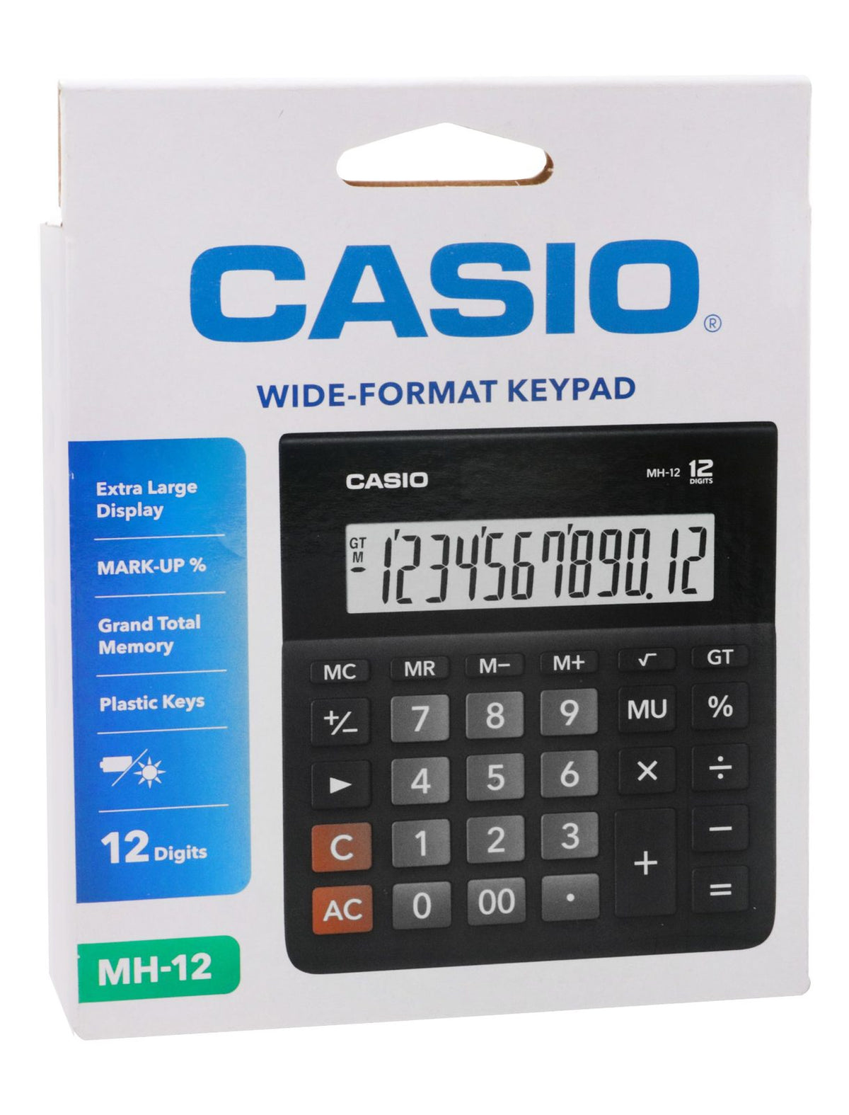 Casio MH-12 Desktop Calculator – Black