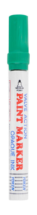 Yoken Valve Action Opaque Green Ink Medium Tip Paint Marker
