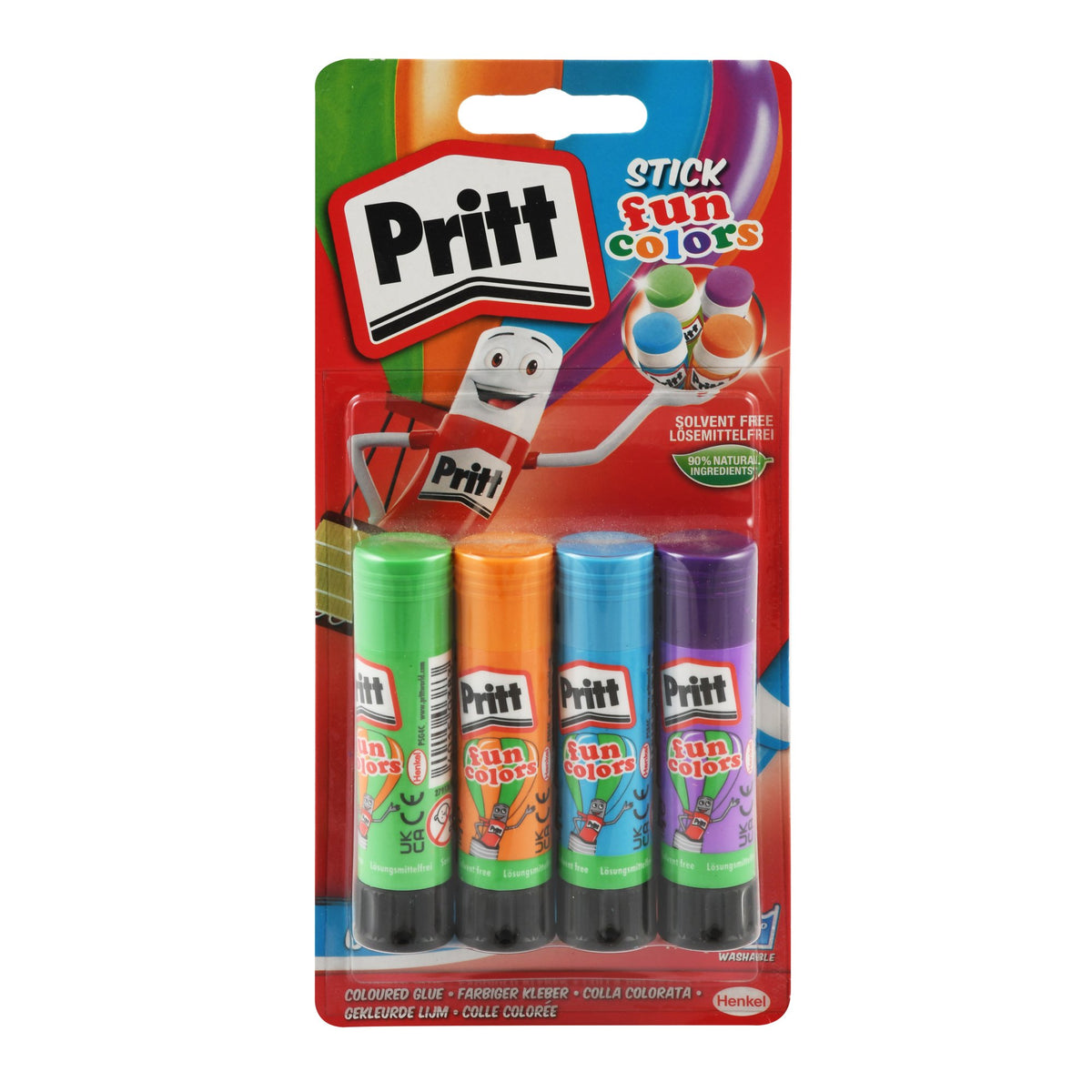 Pritt Fun Colors Glue Stick – 4 Pack