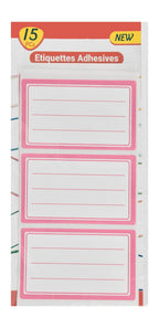 Discovery Blue Adhesive Name Labels with Arabic School Schedule – 45 Pieces