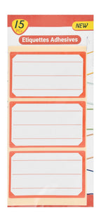 Discovery Blue Adhesive Name Labels with Arabic School Schedule – 45 Pieces
