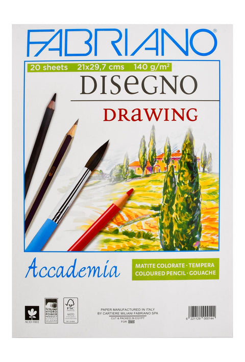 Fabriano White Sketch Pad A4 – 20 Sheets