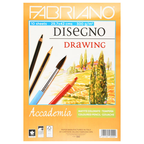 بلوك رسم أكاديميا A3 ‏١٠ ورقات خالي من الأحماض