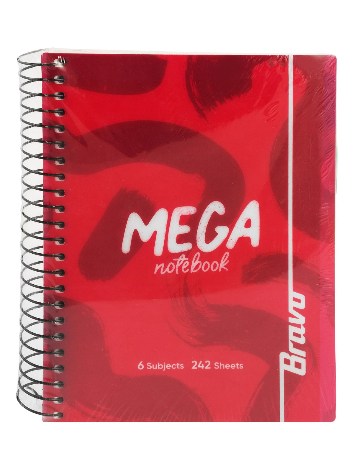 Bravo Mega A5 Blue Spiral 6 Subject Lined Notebook – 242 Sheets