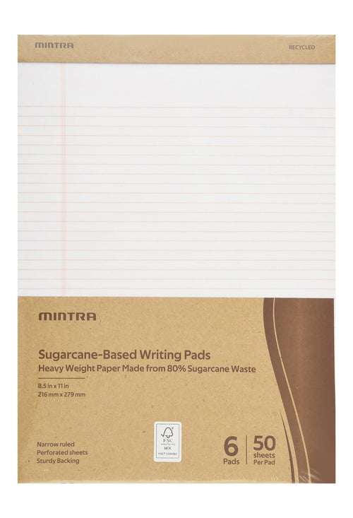 Mintra Notepads 11 × 8.5 cm – 50 Sheets, 6 Pack