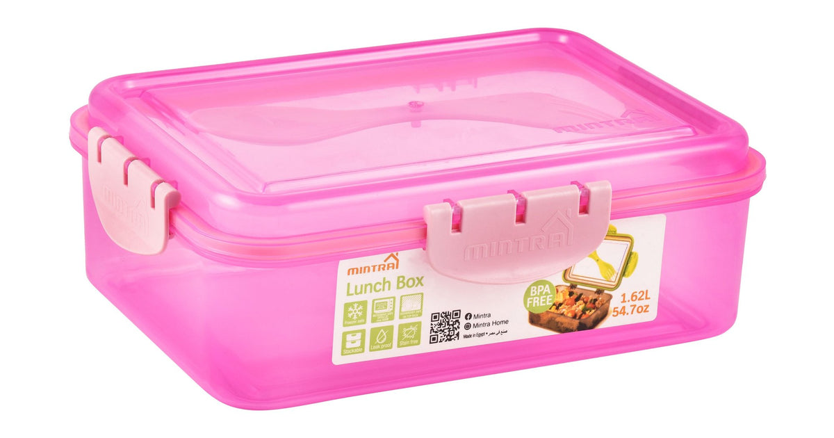 Mintra Purple 1.62L Lunch Box with Spork