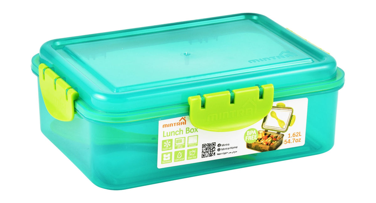 Mintra Purple 1.62L Lunch Box with Spork