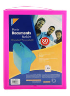 Mintra A4 Blue 80mm Plastic Document Holder
