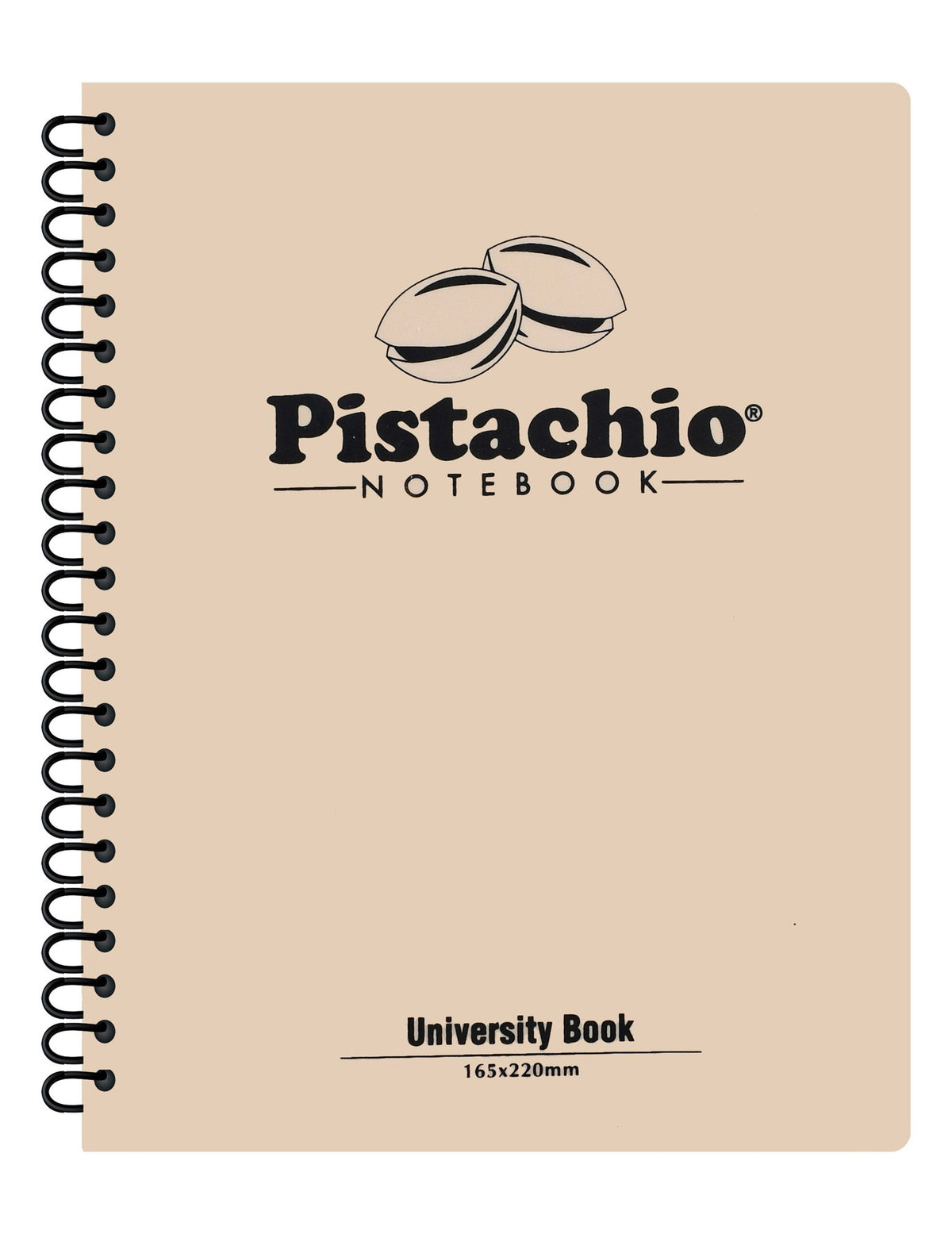 Mintra Pistachio C5 Beige Spiral Notebook