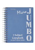 Mintra Micro Jumbo A6 Light Blue Spiral 5 Subject Single Lined Notebook – 200 Sheets