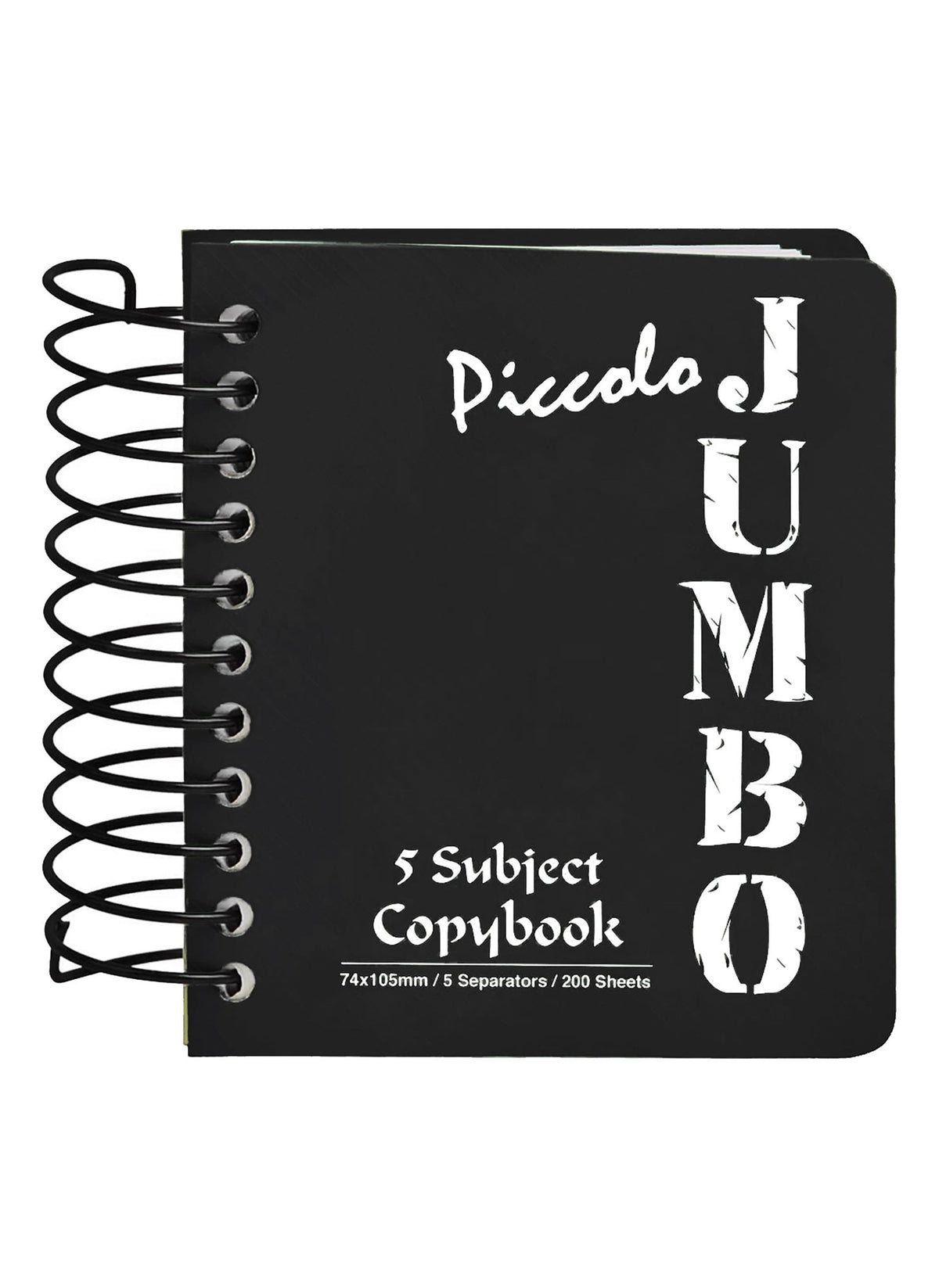 Mintra Piccolo Jumbo A7 Green Spiral 5 Subject Lined Copybook – 200 Sheets