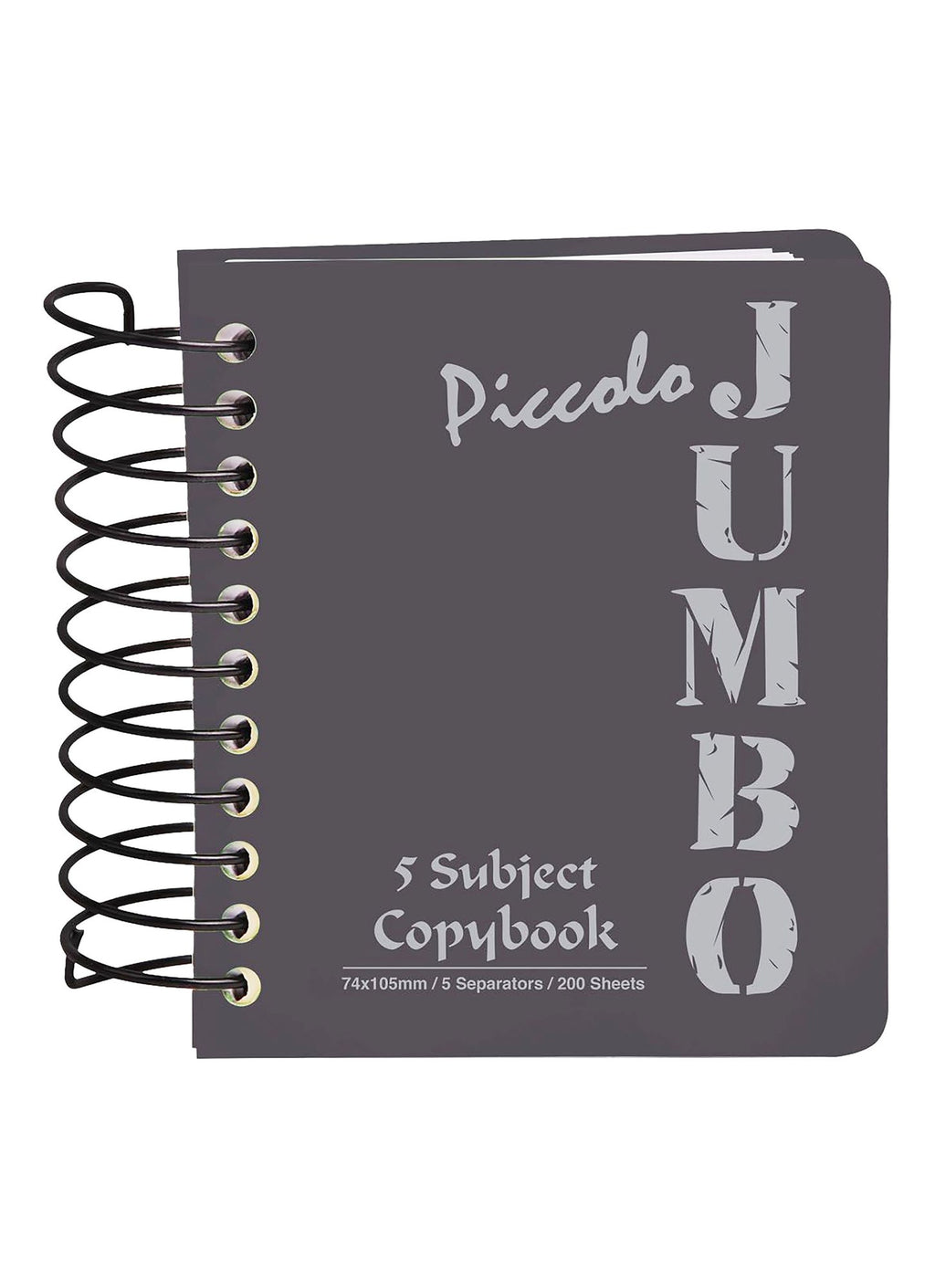 Mintra Piccolo Jumbo A7 Green Spiral 5 Subject Lined Copybook – 200 Sheets
