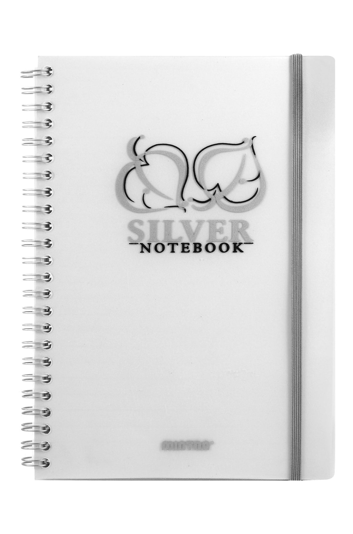 Mintra Silver A5 Spiral Single Lined Notebook – 80 Sheets