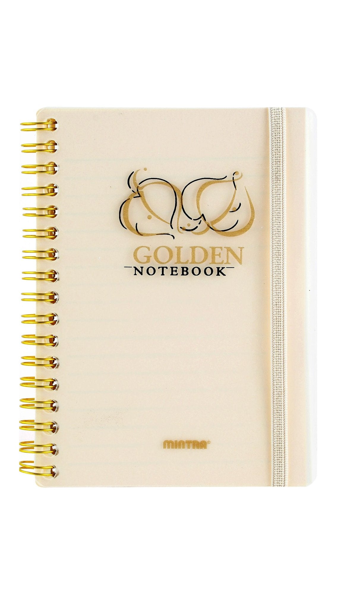 Mintra Golden A6 Double Ring Single Lined Notebook – 80 Sheets