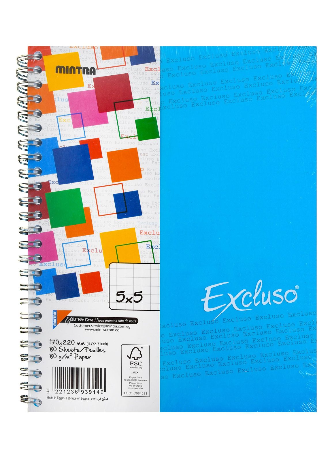 Mintra Exclusive Double Wire-Bound Notebook – 80 Sheets, Squared