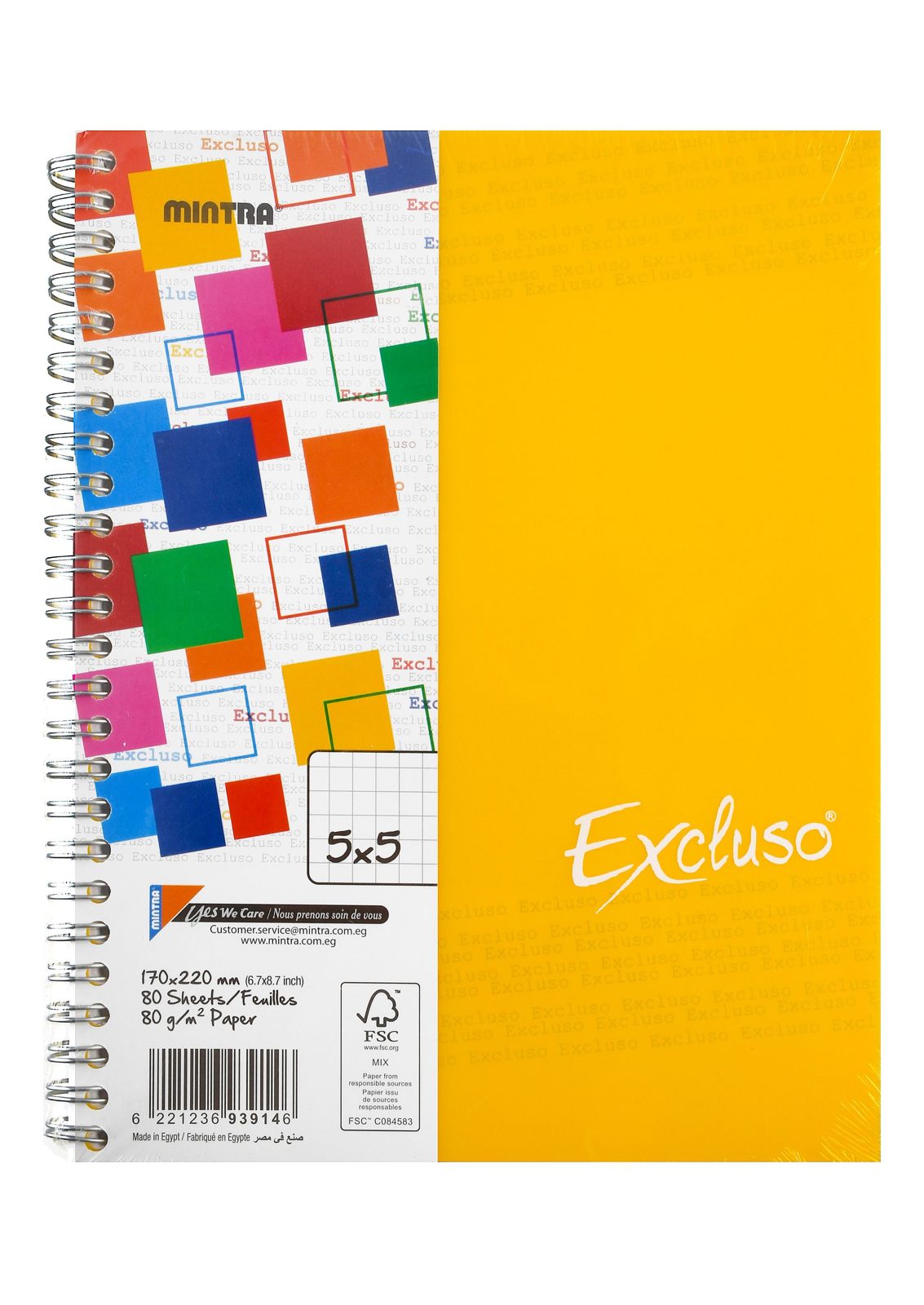 Mintra Exclusive Double Wire-Bound Notebook – 80 Sheets, Squared