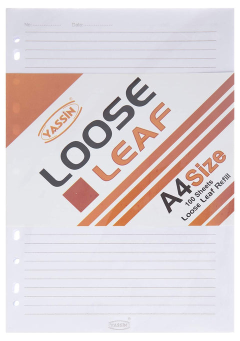 Yassin Loose-Leaf Paper – 100 Sheets