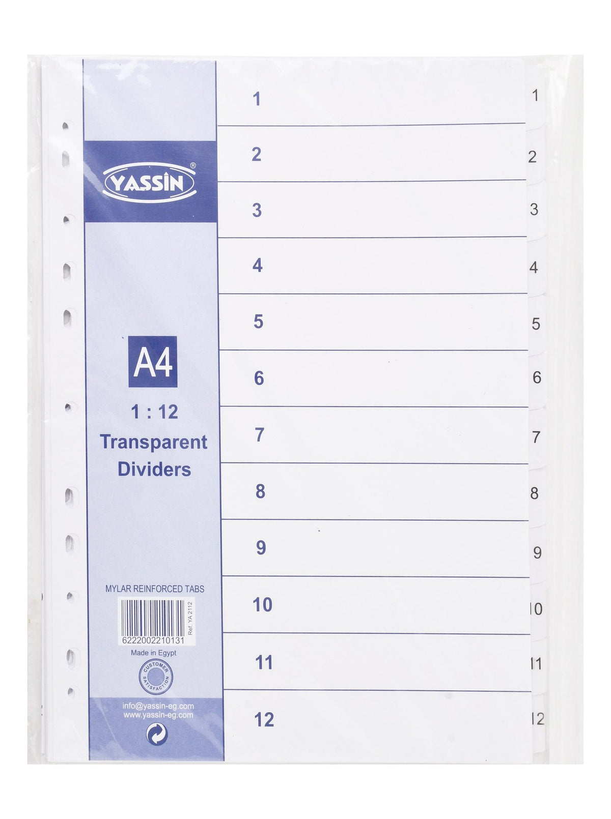 Yassin A4 File Dividers