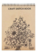 Yassin Kraft Sketchbook – 30 Sheets, Wire-Bound, 200 gsm, 19 × 26 cm