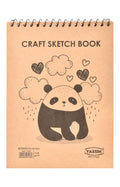 Yassin Kraft Sketchbook – 30 Sheets, Wire-Bound, 115 gsm, 14 × 20 cm