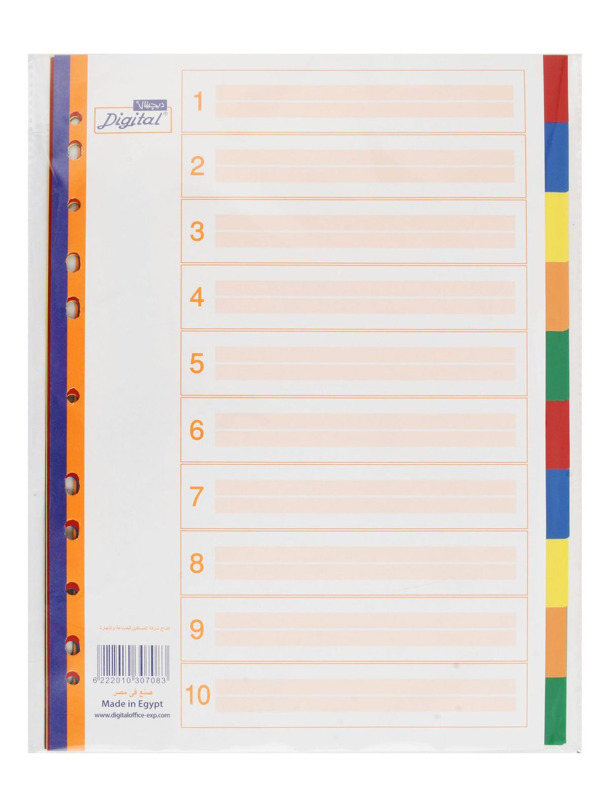 Digital Index Dividers 1–10