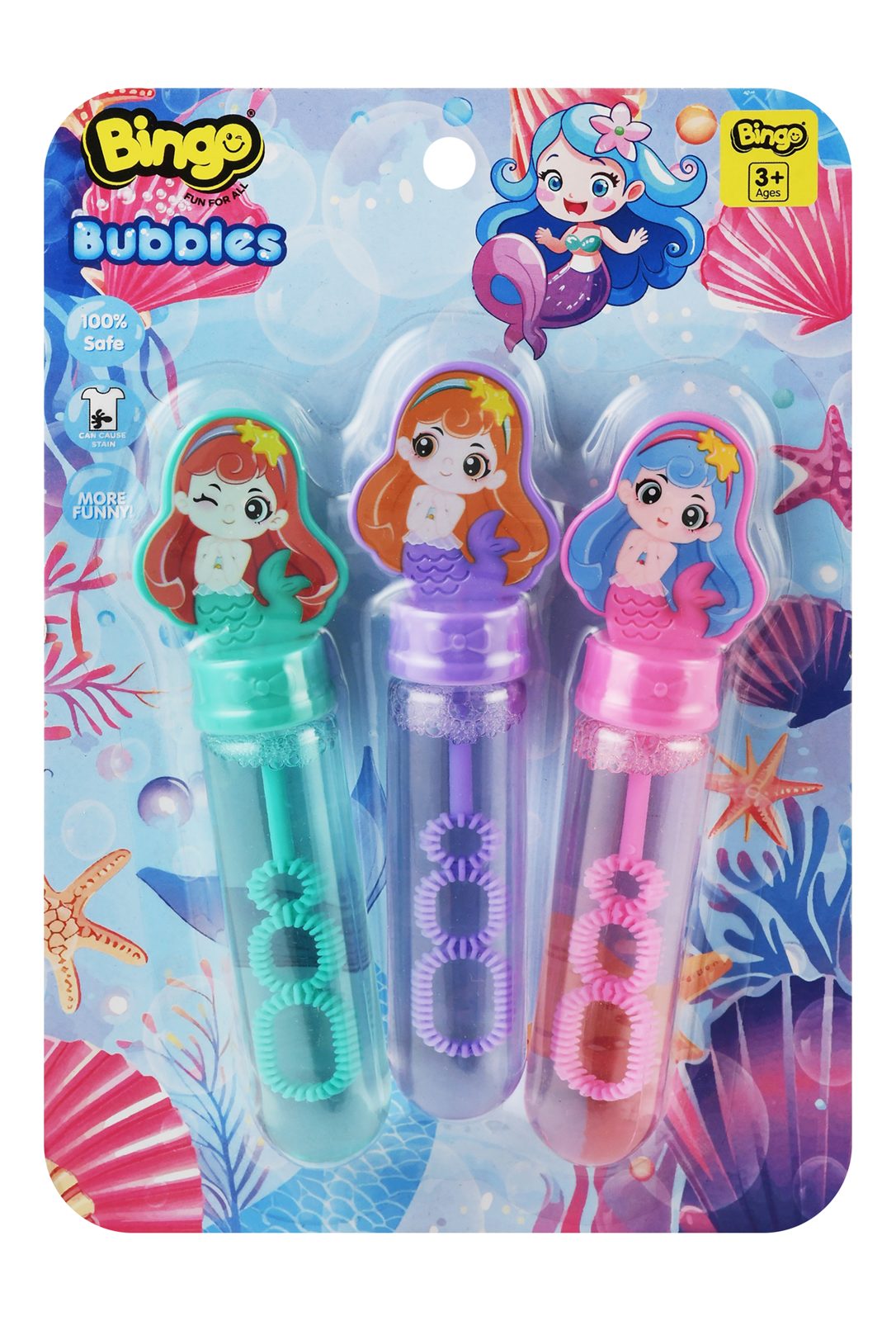 Bingo Mermaid Bubble Sticks 35 ml – 3 Pack