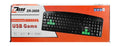 Zero ZR-2608 USB Keyboard – Black & Red, EN Keyboard