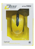 Zero Electronics ZR-450 Wired Optical Mouse – Yellow
