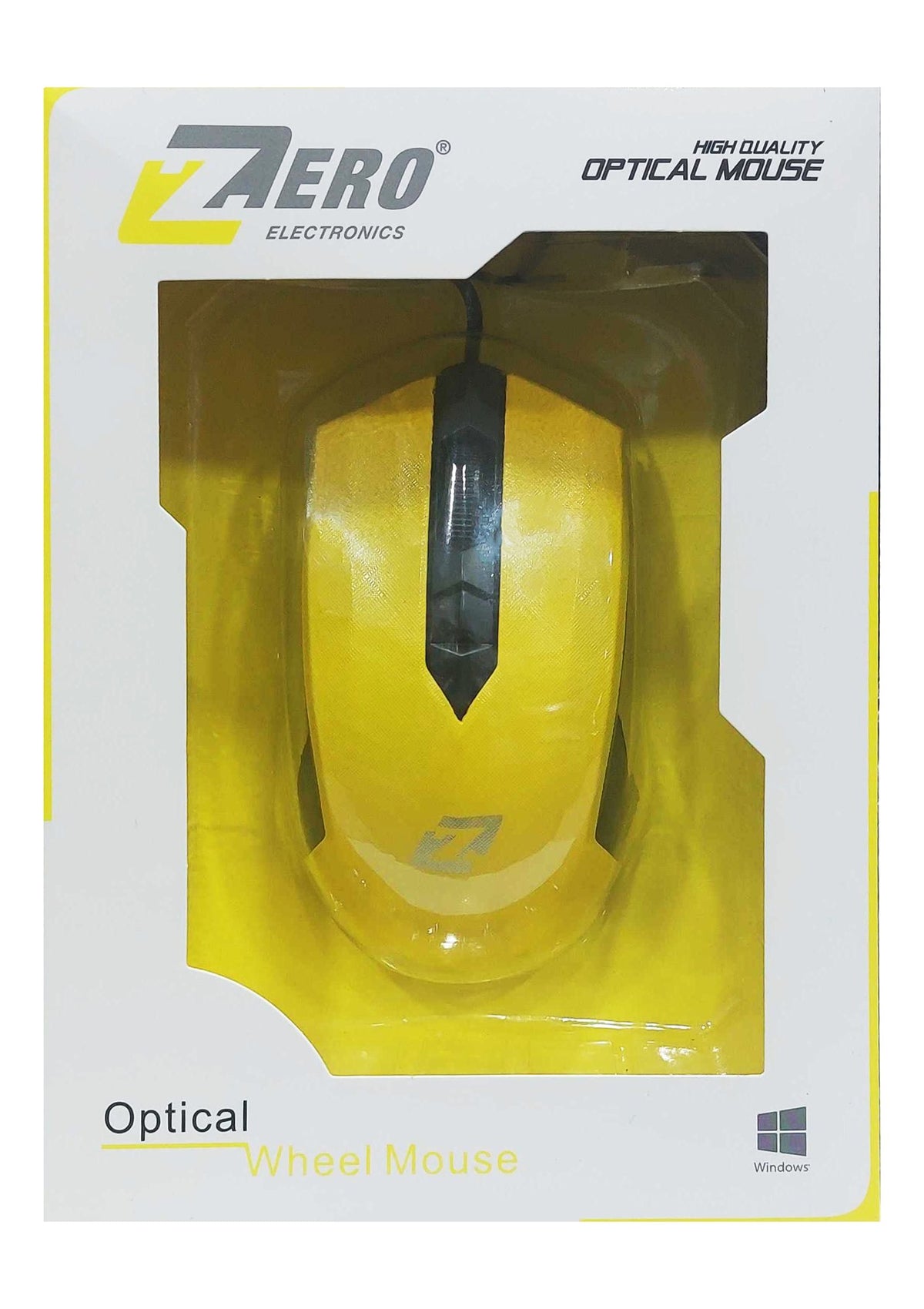 Zero Electronics ZR-450 Wired Optical Mouse – Yellow