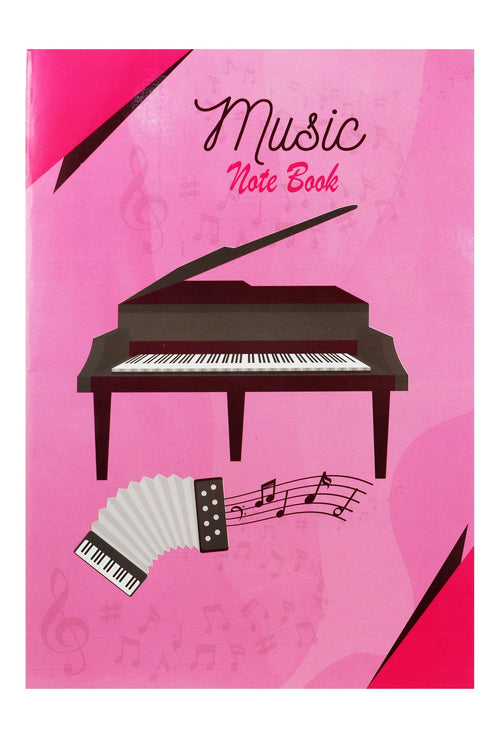 Discovery A4 Blue Piano Print Music Notebook – 20 Sheets