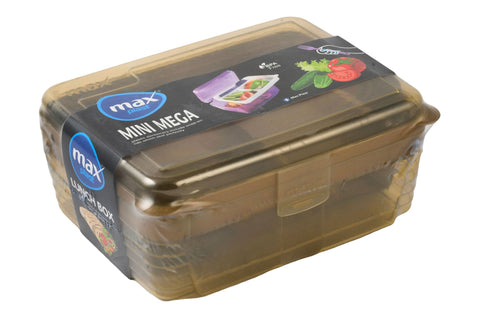 Max Plast Mini Mega Brown Lunch Box