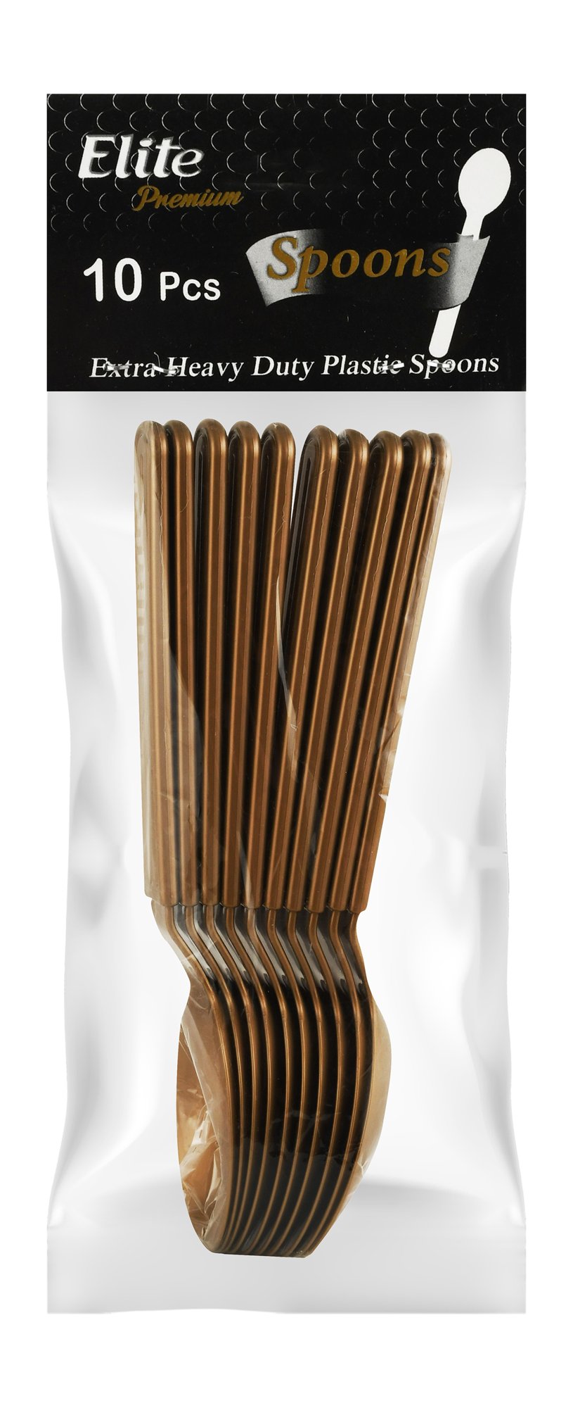 Elite White Disposable Extra Heavy Duty Plastic Spoons