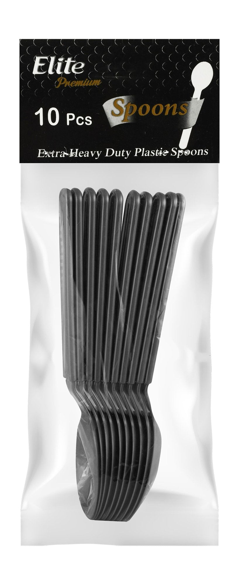 Elite White Disposable Extra Heavy Duty Plastic Spoons