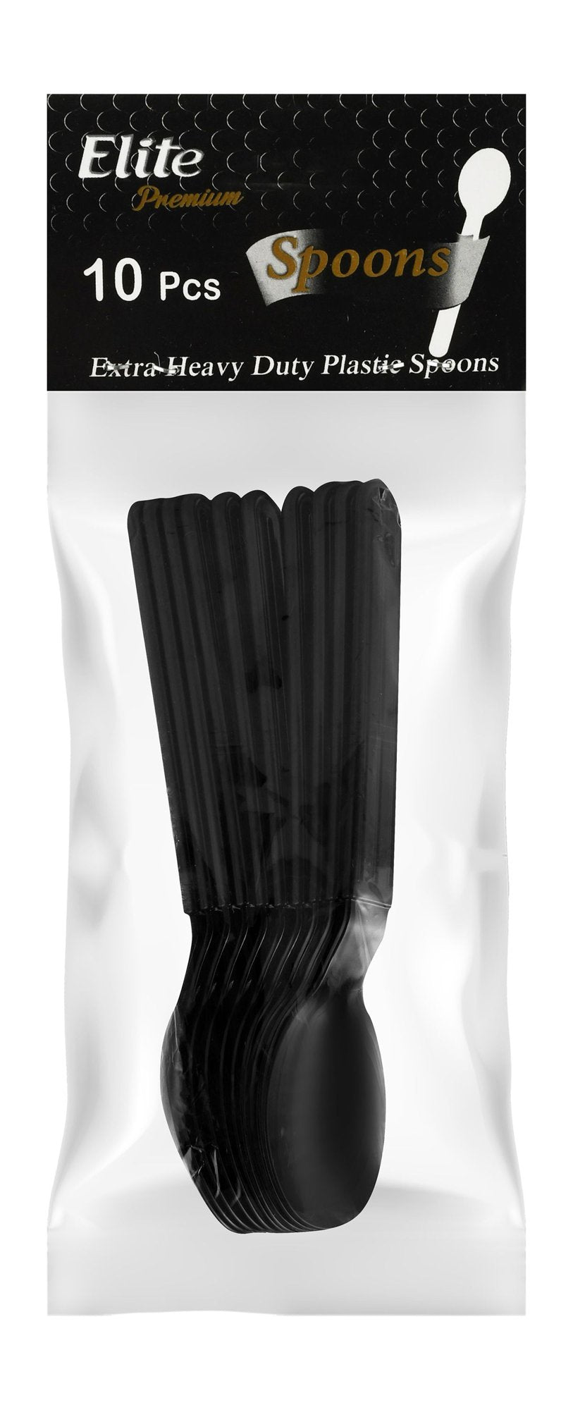 Elite White Disposable Extra Heavy Duty Plastic Spoons